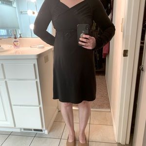 Buttery soft long sleeve Prana dress in soft black